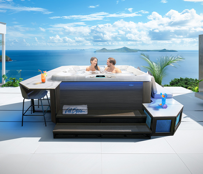 Calspas hot tub being used in a family setting - Lees Summit